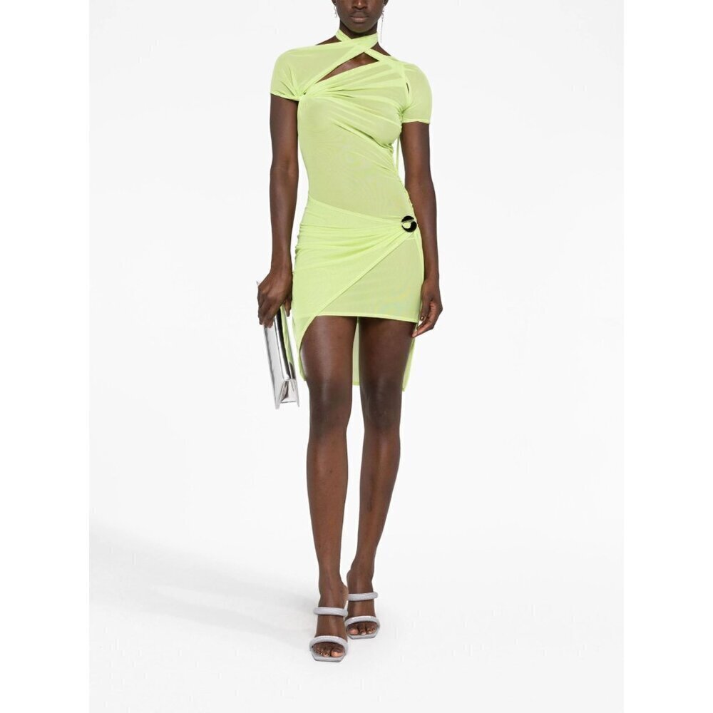 COPERNI Asymmetric Draped Mesh Dress in Anis New Womens - Picture 17 of 17